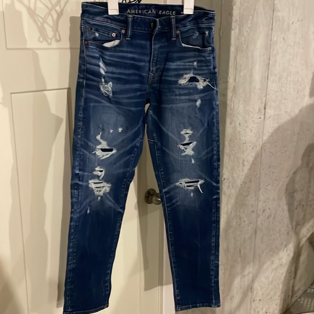 American Eagle air flex navy blue jeans men’s